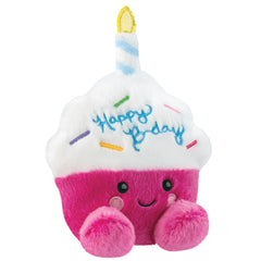 Cupcake d'anniversaire scintillant Palm Pals 13 cm