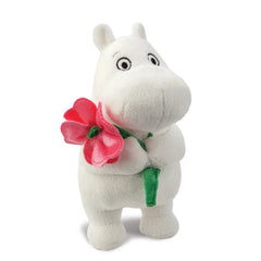 Moomin debout avec une fleur rose 17 cm