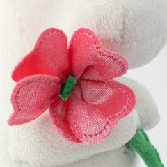 Moomin debout avec une fleur rose 17 cm