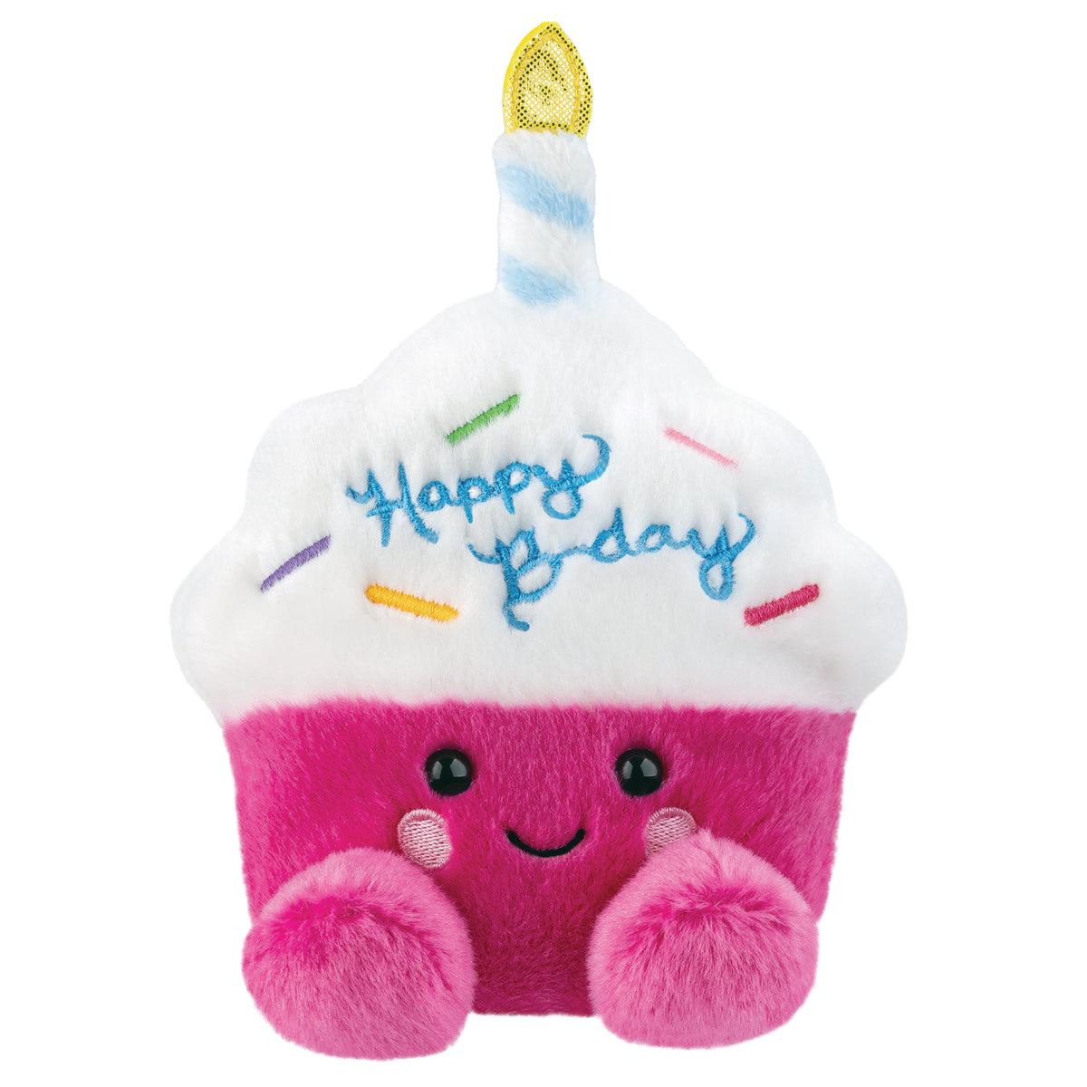 Cupcake d'anniversaire scintillant Palm Pals 13 cm